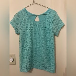 Blue lace shirt